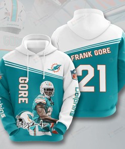 Miami Dolphins Frank Gore Custom All Over Print 3D Hoodie, Zip-Up Hoodie