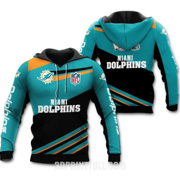 Miami Dolphins Full Print 3D Hoodie To Stay Warm And Stylish