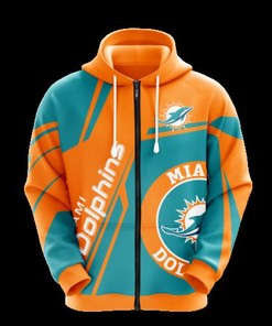 Miami Dolphins Gift For Fans - 3D Printed Zip-Up Hoodie