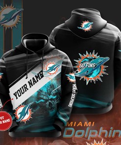 Miami Dolphins Go Fins 3D Hoodie - Support Your Team In Style