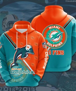 Miami Dolphins Go Fins All Over Print 3D Hoodie, Zip-Up Hoodie