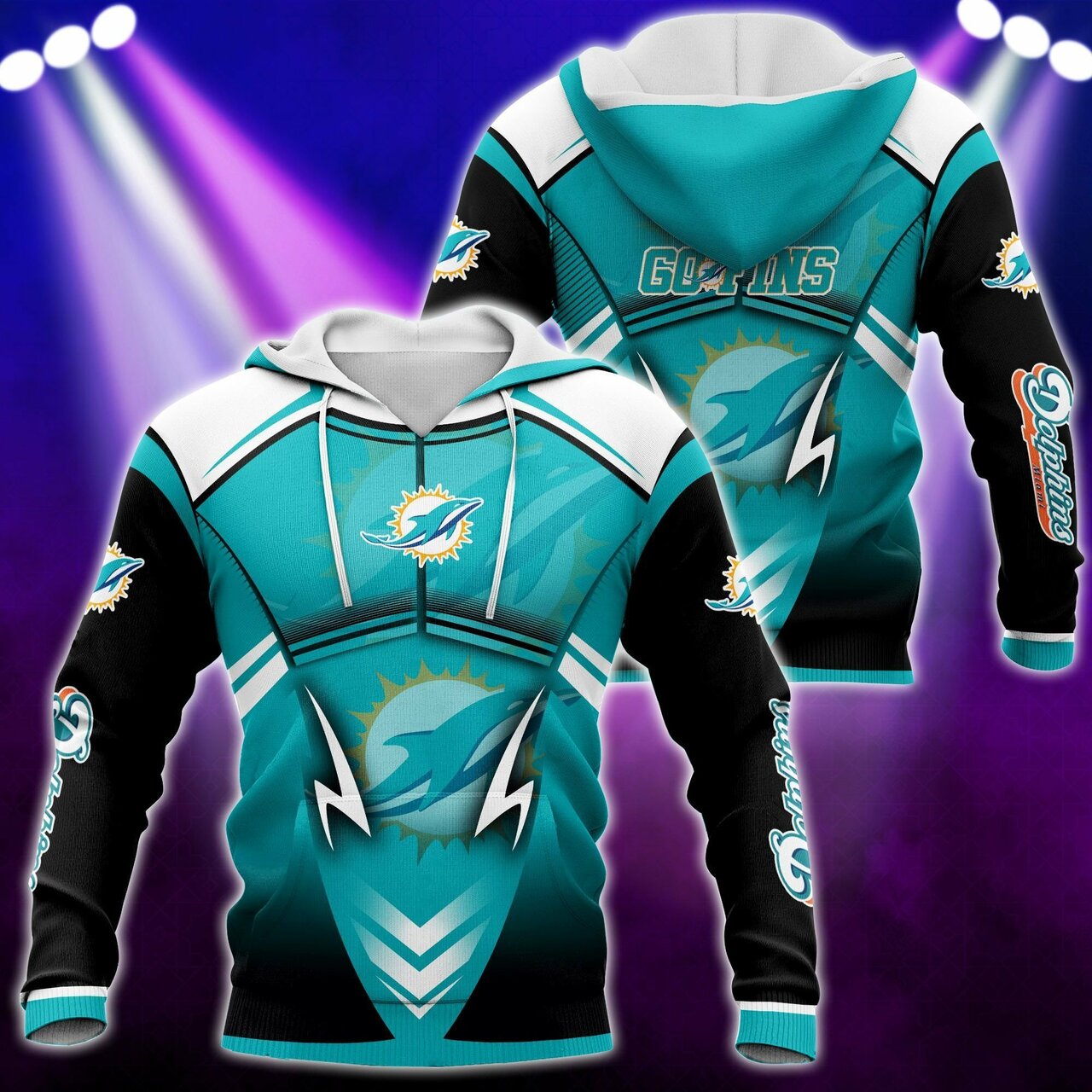 Miami Dolphins Graphic Sport Printing 3D Hoodie In High Quality