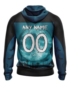 Miami Dolphins Halloween Custom Name & Number All Over Print 3D Hoodie Gifts For Fans