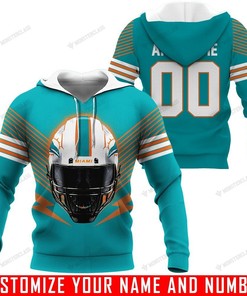 Miami Dolphins Helmets All Over Print 3D Hoodie Gifts For Nfl Fans