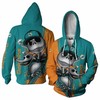 Miami Dolphins Jack Skellington Halloween All Over Print 3D Hoodie