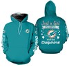 Miami Dolphins Just A Girl In Love Limited Edition All Over Print 3D Hoodie