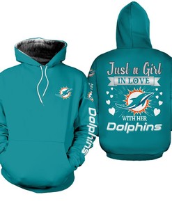 Miami Dolphins Just A Girl In Love Limited Edition All Over Print 3D Hoodie