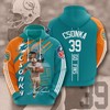 Miami Dolphins Larry Csonka Hoodie All Over Print All Over 3D Forest Green - A Fan Gear Must-Have 