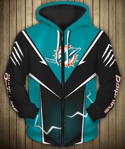 Miami Dolphins Lightning Graphic Hoodie - Amp Up Your Look With Some Electricity