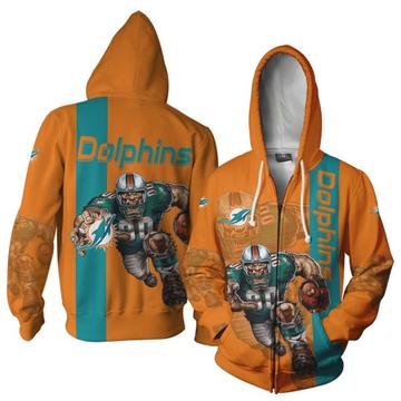 Miami Dolphins Mascot 3D Ultra Cool Men'S Hoodie - Stay Stylish And Comfortable