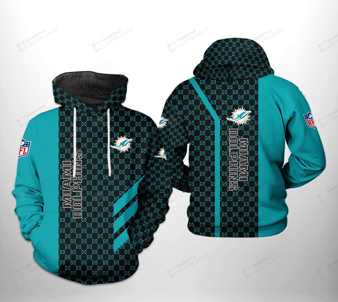 Miami Dolphins Nfl 3D All Over Print Hoodie With Customization Option And Unique Printful Design