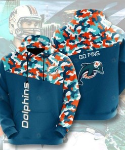 Miami Dolphins Nfl 3D All Over Print Hoodie With Zip-Up Style And Unique Printful Design For Fans