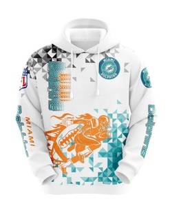 Miami Dolphins Nfl 3D Printed Zip-Up Hoodie With All Over Print Design - Perfect Fan Gift