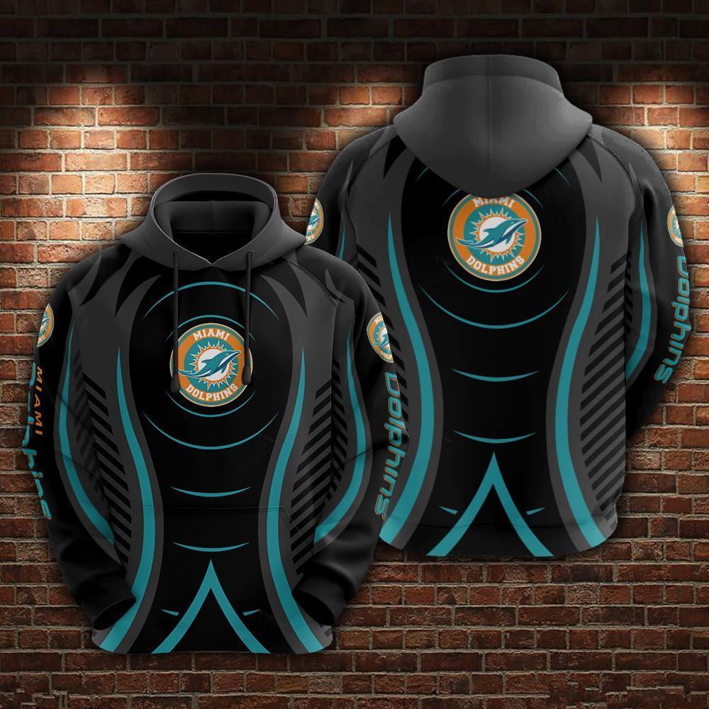 Miami Dolphins Nfl All Over Print Zip-Up Hoodie - Perfect Fan Gift