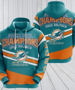 Miami Dolphins Nfl Champions All Over Print 3D Hoodie