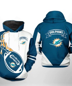 Miami Dolphins Nfl Classic 3D Printed Hoodie With Unique Zipper Style And All Over Print Design