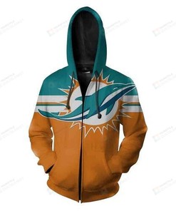 Miami Dolphins Nfl Football 3D All Over Print Hoodie, Zip-Up Style With Customization Option