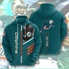 Miami Dolphins Nfl Football All Over Print 3D Zip-Up Hoodie - Stay Warm And Stylish At The Game 