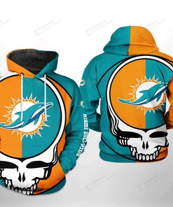 Miami Dolphins Nfl Grateful Dead 3D All Over Print Hoodie, Zip-Up Style With Customization Option