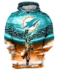 Miami Dolphins Nfl Kid Buu Dragon Ball Z 3D Hoodie - A Unique Combination Of Dragon Ball Z And Nfl Fandom
