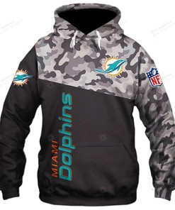 Miami Dolphins Nfl Military 3D All Over Print Hoodie With Front Pocket And Customization Option