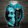 Miami Dolphins Nfl Skull 3D Hoodie - A Unique Way To Show Your Team Spirit 