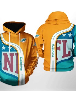 Miami Dolphins Nfl Team 3D Printed Hoodie With Unique Zipper Style And All Over Print Design, Ideal For Gifting