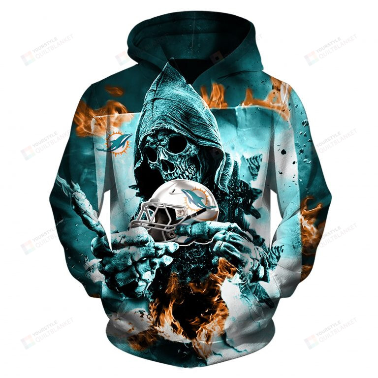 Miami Dolphins Official 3D Hoodie With Unique Printful Design - Ideal Gift For Fans