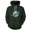 Miami Dolphins Official All Over Print Hoodie With Unique 3D Effect - Great Gift For Fans