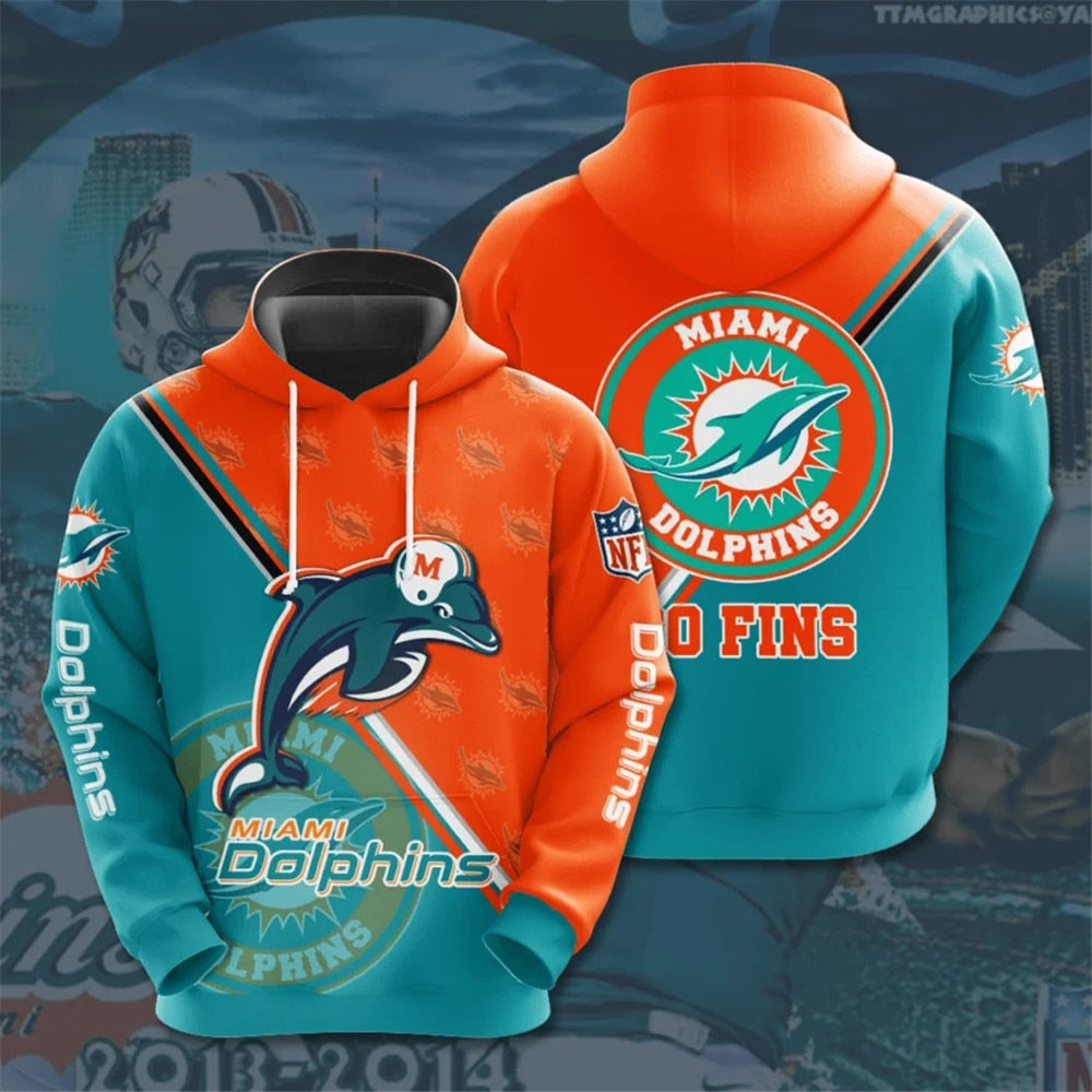 Miami Dolphins Seal Motifs Hoodie - Add Some Style To Your Fan Gear
