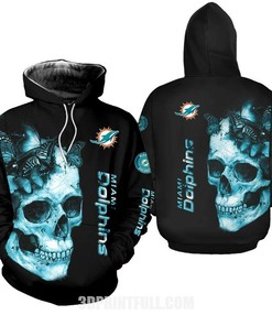 Miami Dolphins Skull 3D Hoodie - Perfect Gift For Diehard Fans