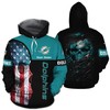 Miami Dolphins Skull 3D Print Custom Hoodie - Make It Your Own 