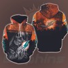 Miami Dolphins Skull Halloween 3D Printed Hoodie - Perfect For Spooky Fans