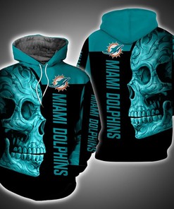 Miami Dolphins Skull Ver.12.15 3D Print Hoodie For Unique Fans