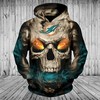 Miami Dolphins Skullho All Over Print 3D Hoodie Apparel