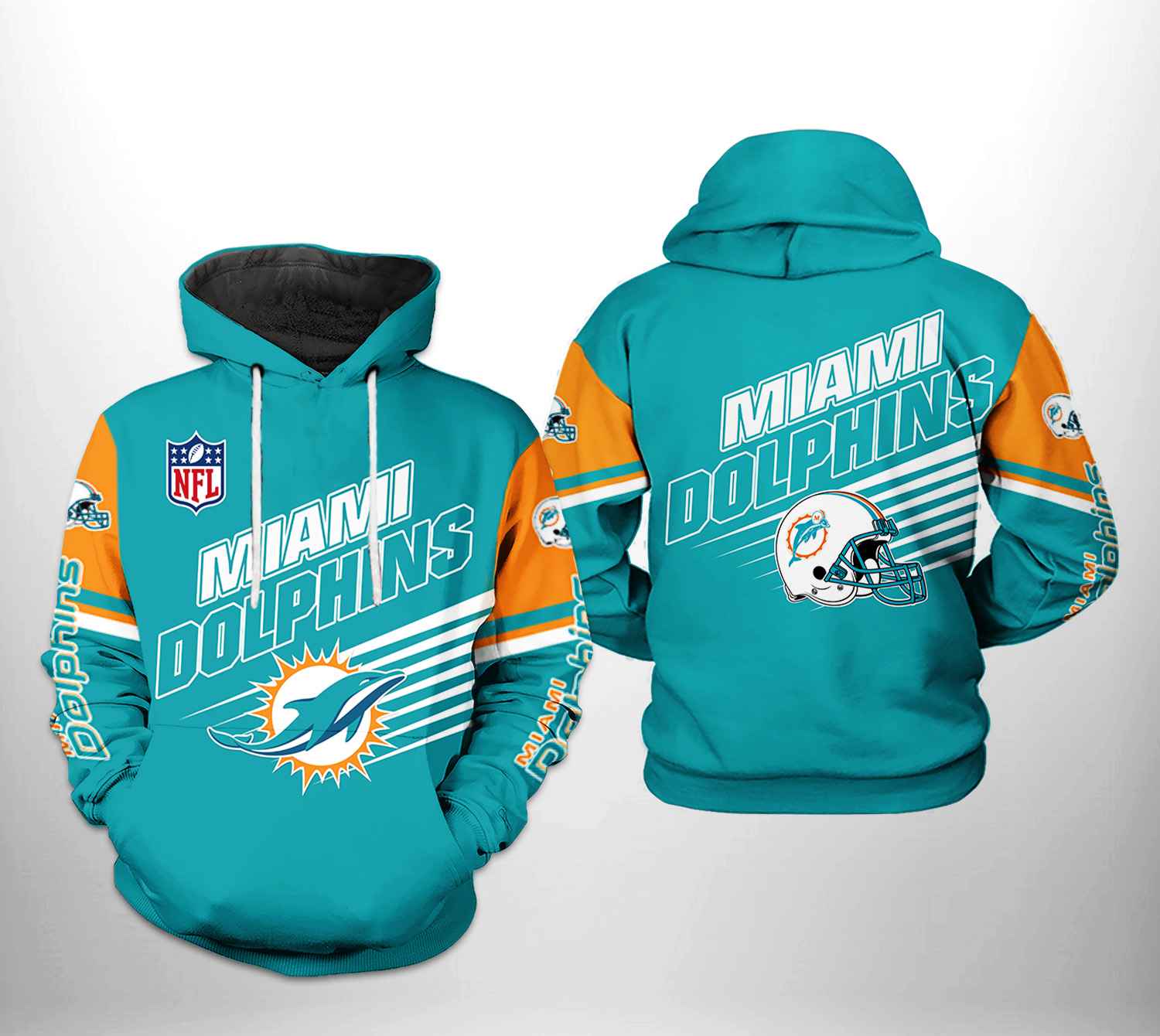 Miami Dolphins Team 3D Printed Hoodie For Nfl Fans