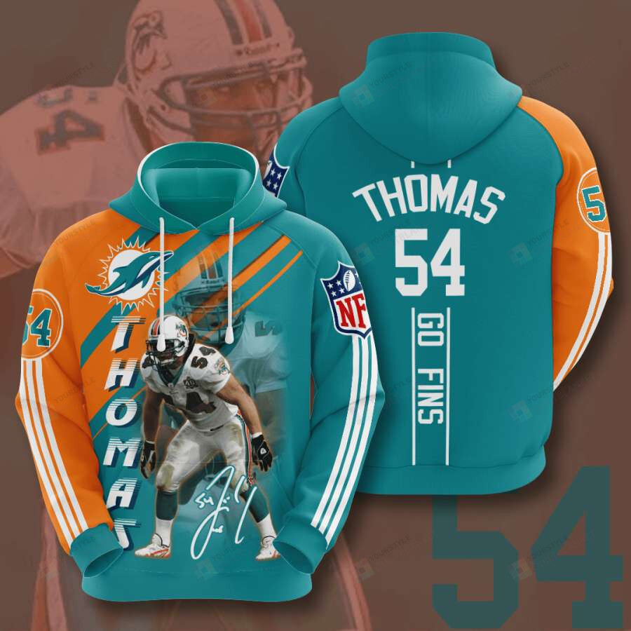 Miami Dolphins Thomas Go Fins 3D All Over Print Zip-Up Hoodie - Perfect For Diehard Fans