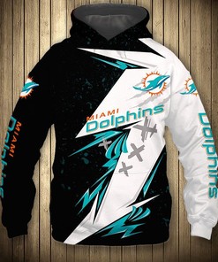 Miami Dolphins Thunder Graphic Hoodie - Add Some Thunder Bolt To Your Fan Gear
