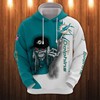 Miami Dolphins Ultra Death Graphic Hoodie - A Must-Have For Any Halloween Fan 