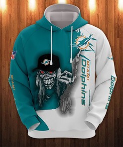 Miami Dolphins Ultra Death Graphic Hoodie - A Must-Have For Any Halloween Fan