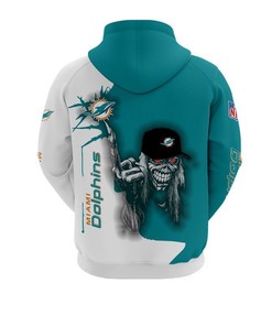 Miami Dolphins Ultra Death Graphic Hoodie - A Must-Have For Any Halloween Fan
