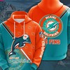 Miami Dolphins Unisex 3D Hoodie Zip Up - Perfect Gift For Fans