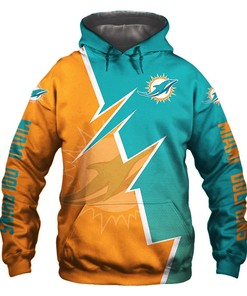 Miami Dolphins Zigzag Graphic Zip Hoodie - Add Some Zigzag To Your Look