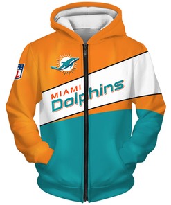 Miami Dolphins Zip Hoodie 3D Zip Hoodie - Perfect For Fans