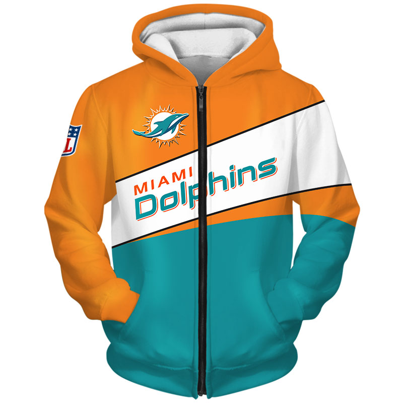 Miami Dolphins Zip Hoodie 3D Zip Hoodie - Perfect For Fans