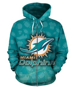 Miami Dolphins Zip Up 3D All Over Print Hoodie - The Ultimate Fan Gear