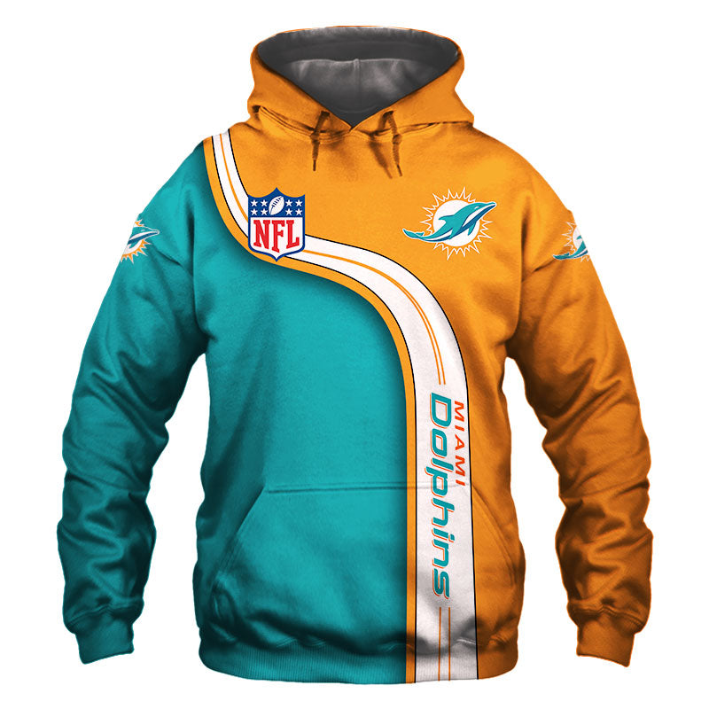 Miami Dolphins Zip Up Hoodie 3D Highway Letter - Perfect Gift For Fans