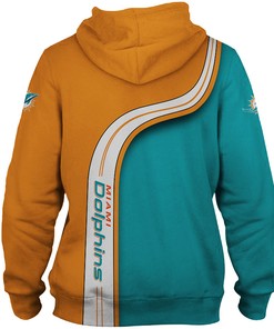 Miami Dolphins Zip Up Hoodie 3D Highway Letter - Perfect Gift For Fans