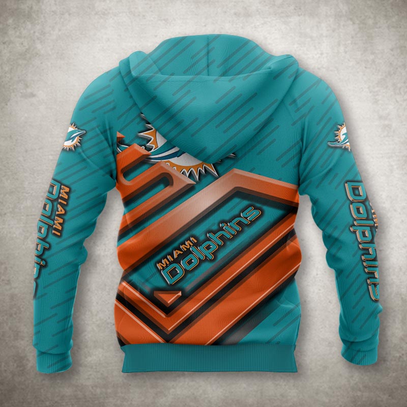 Miami Dolphins Zip Up Hoodie 3D No 1 - Perfect Gift For Fans