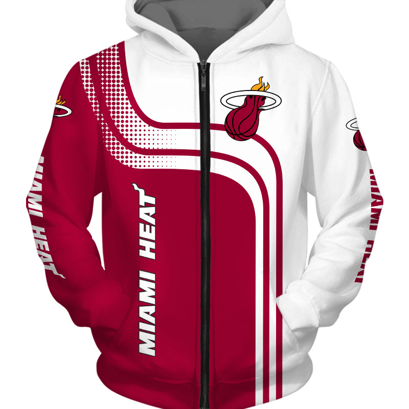 Miami Heat Custom All Over Print 3D Hoodie-Zip Hoodie For Fans
